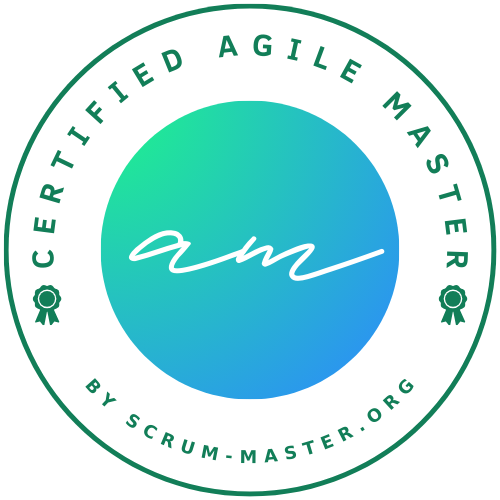 Badge de Certification Agile Master - validez vos compétences en Scrum, SAFe, LeSS, et Kanban.